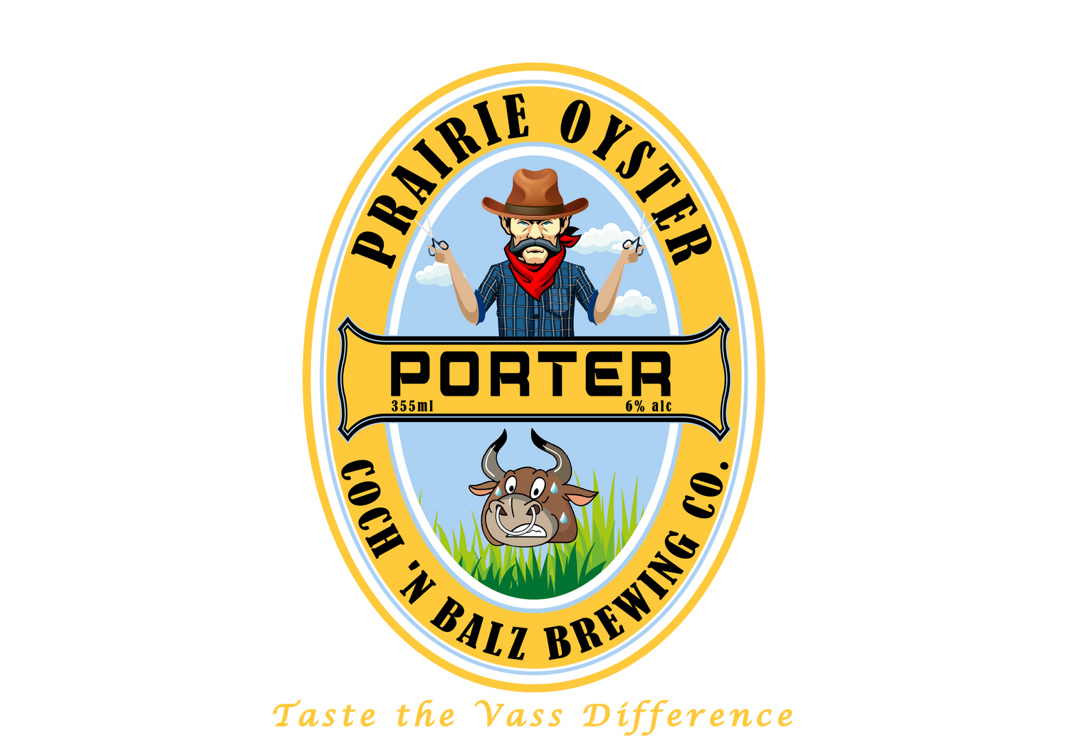 Prairie Oyster Porter - Canvas, Apparel and Glasses