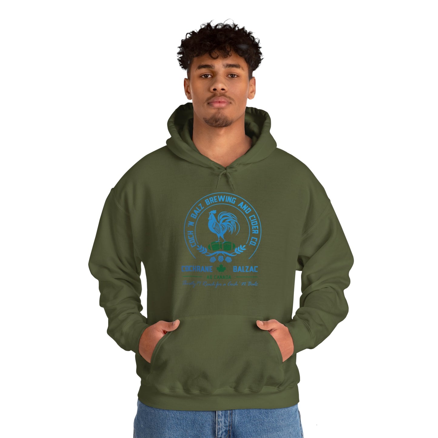 Unisex Blue/Green Logo Hoodie