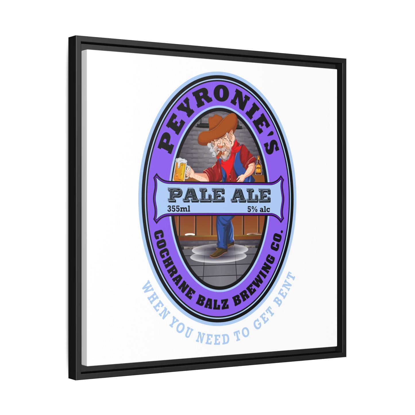 Peyronie's Pale Ale Matte Canvas