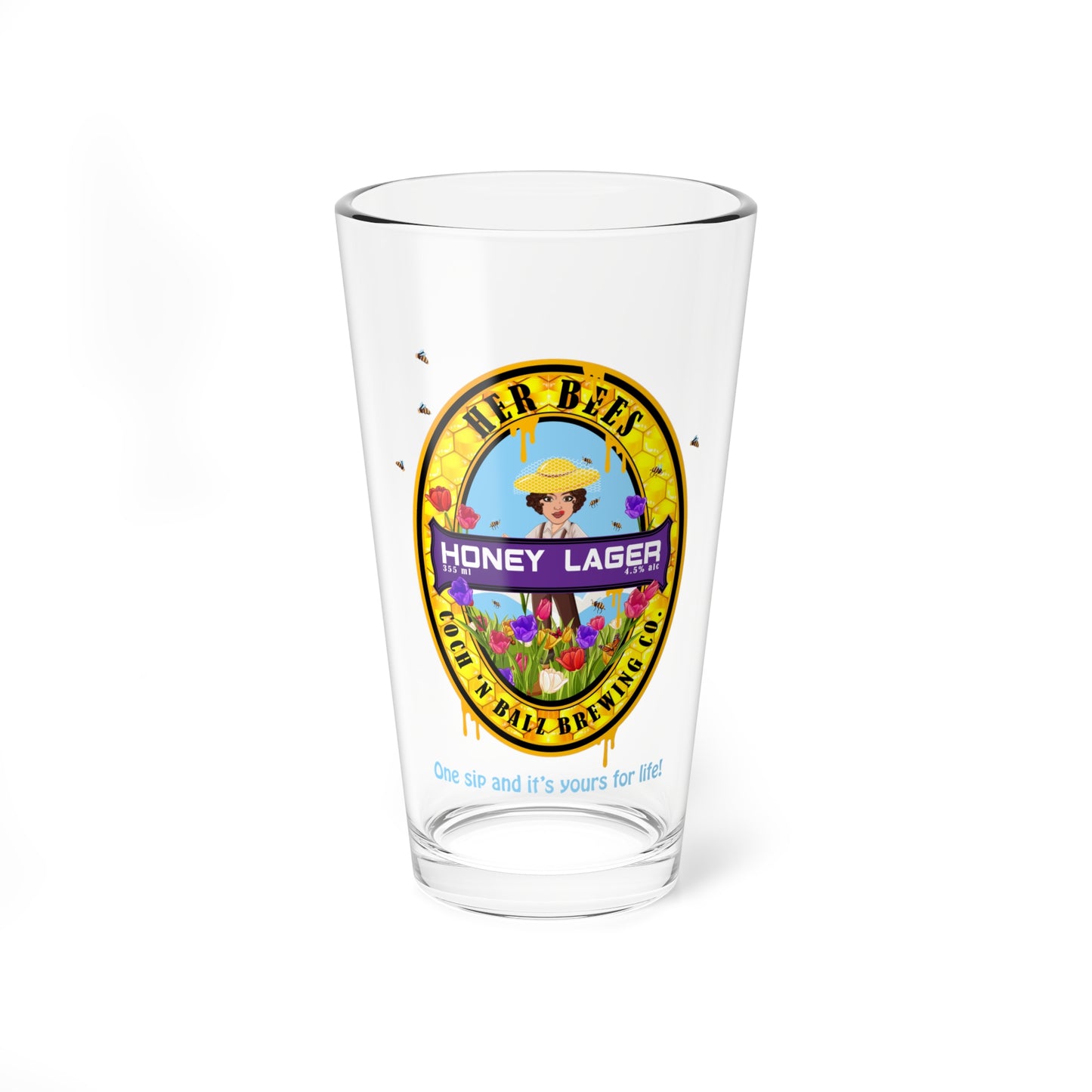 16oz Her Bees Pint Glass