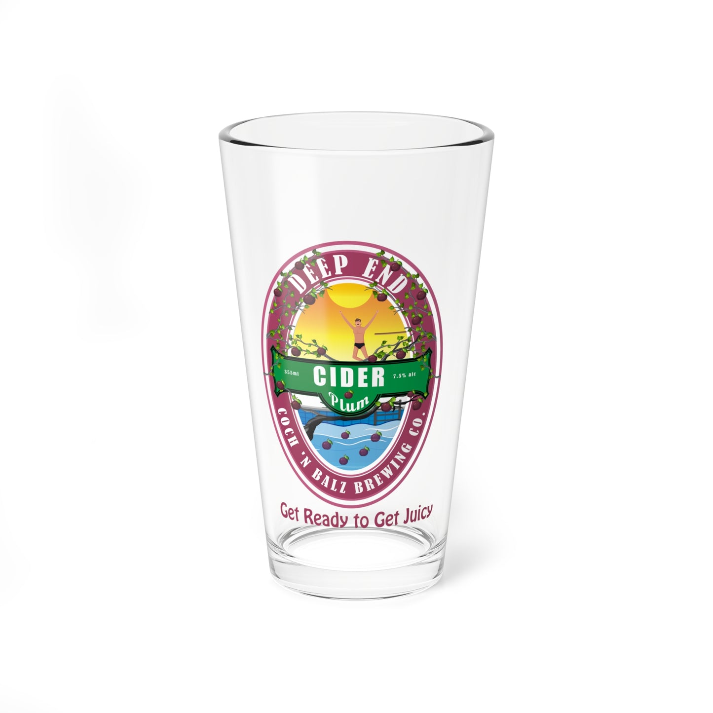 16oz Plum Cider Pint Glass