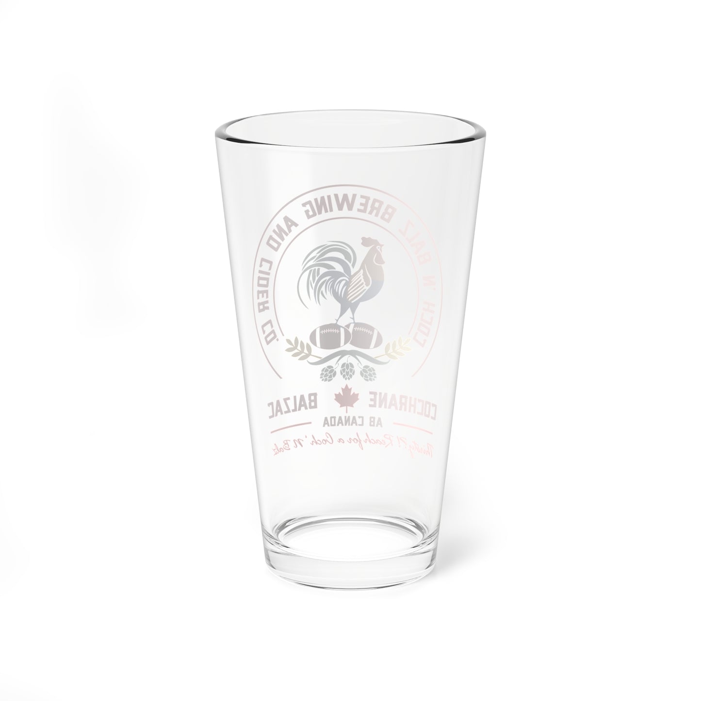 16oz Classic Coch 'N Balz Logo Pint Glass