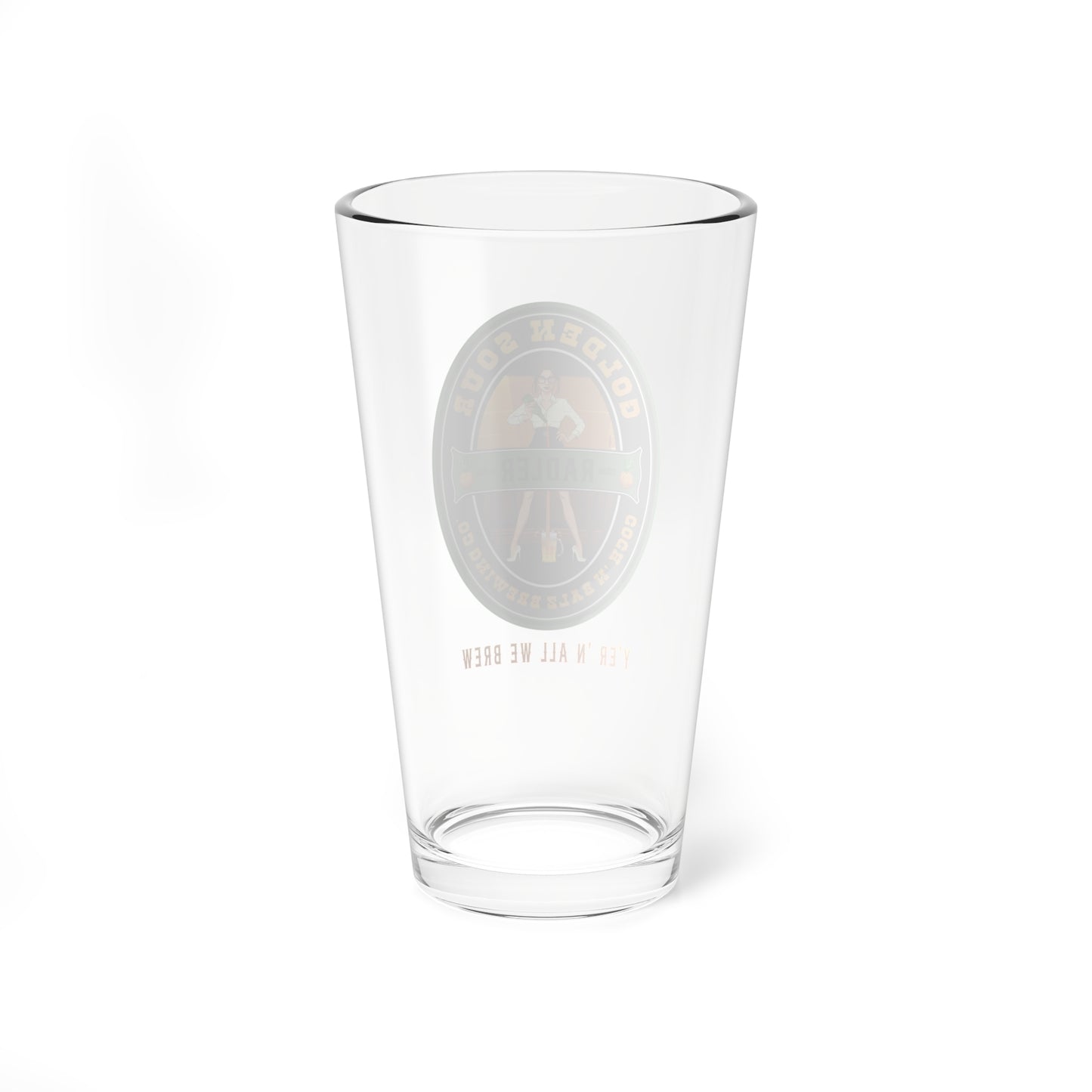 Traditional 16oz Golden Sour Radler Whiskey and Beer Pint Glass