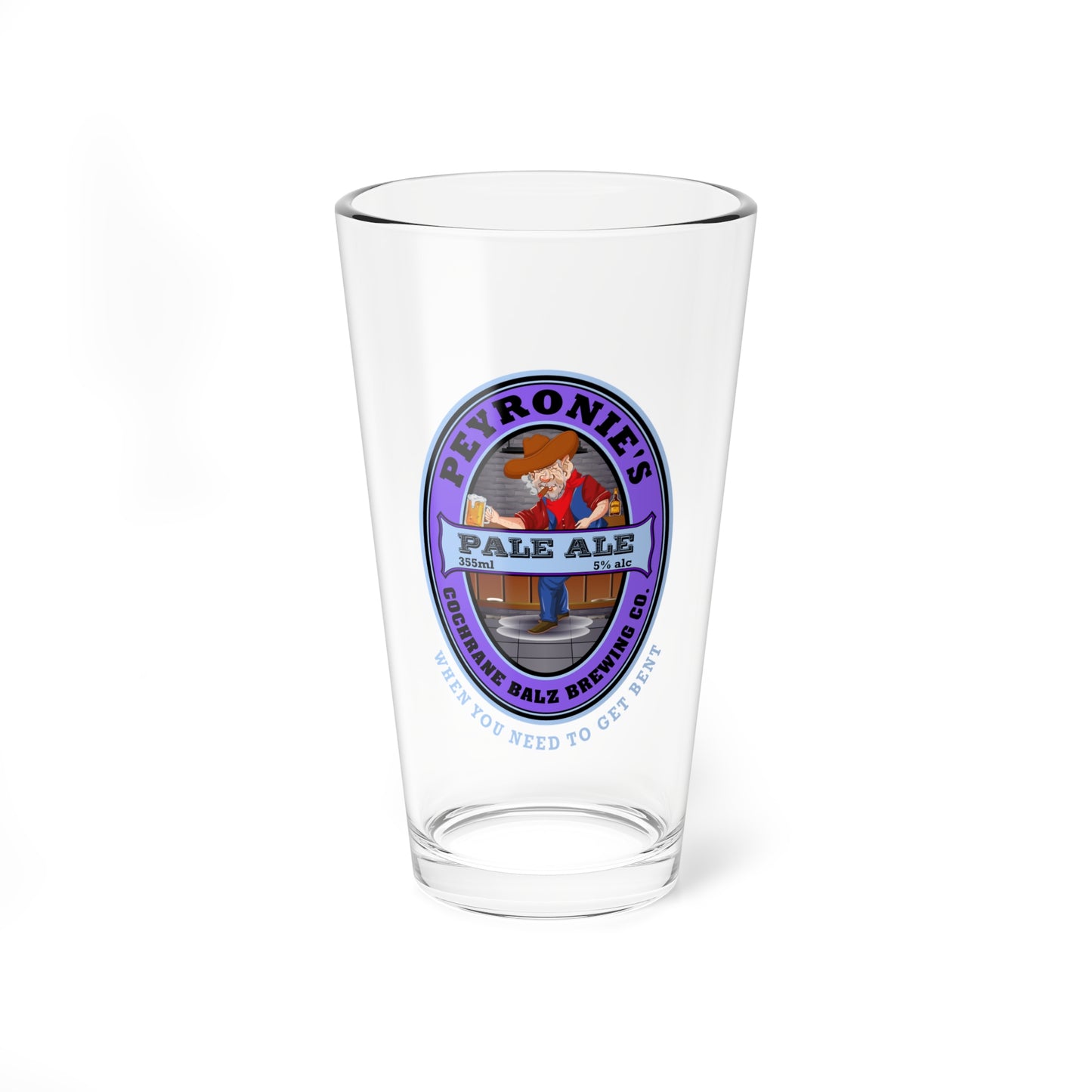 16oz Peyronie's Pale Ale Pint Glass