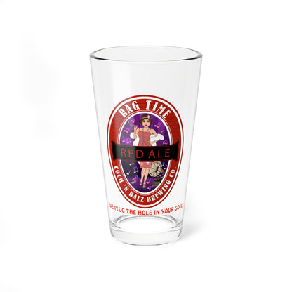 16oz Rag Time Red Ale Pint Glass