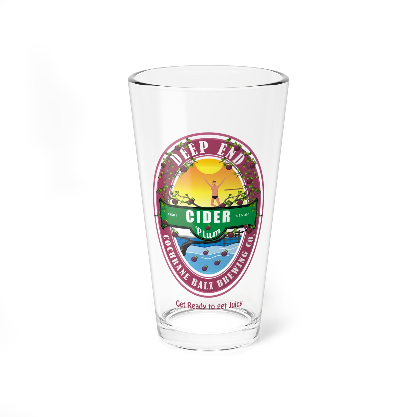 16oz Plum Cider Pint Glass